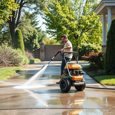 Power washing techniques in action