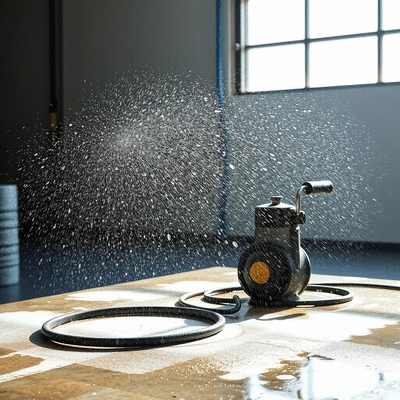 Power washing demonstration